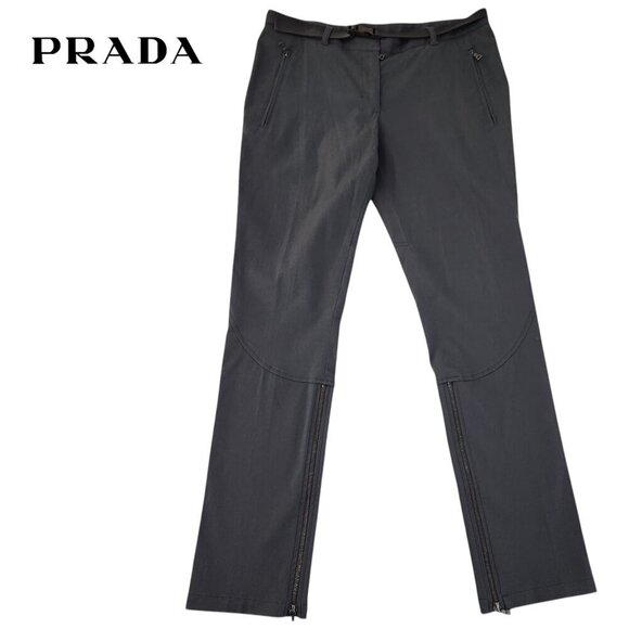 PRADA SPORT Linea Rossa Tech Equestrian Pants Y2K Vibe sz 46 (US 10-12) - Picture 1 of 17